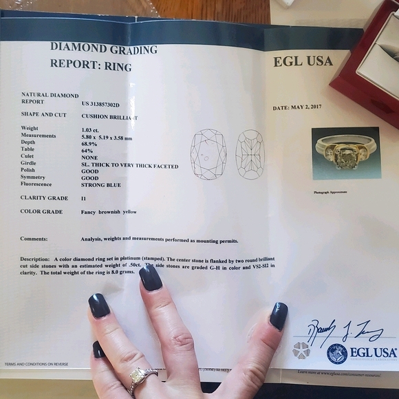 Verragio fancy yellow diamond ring 1.53 tcw - Picture 5 of 12